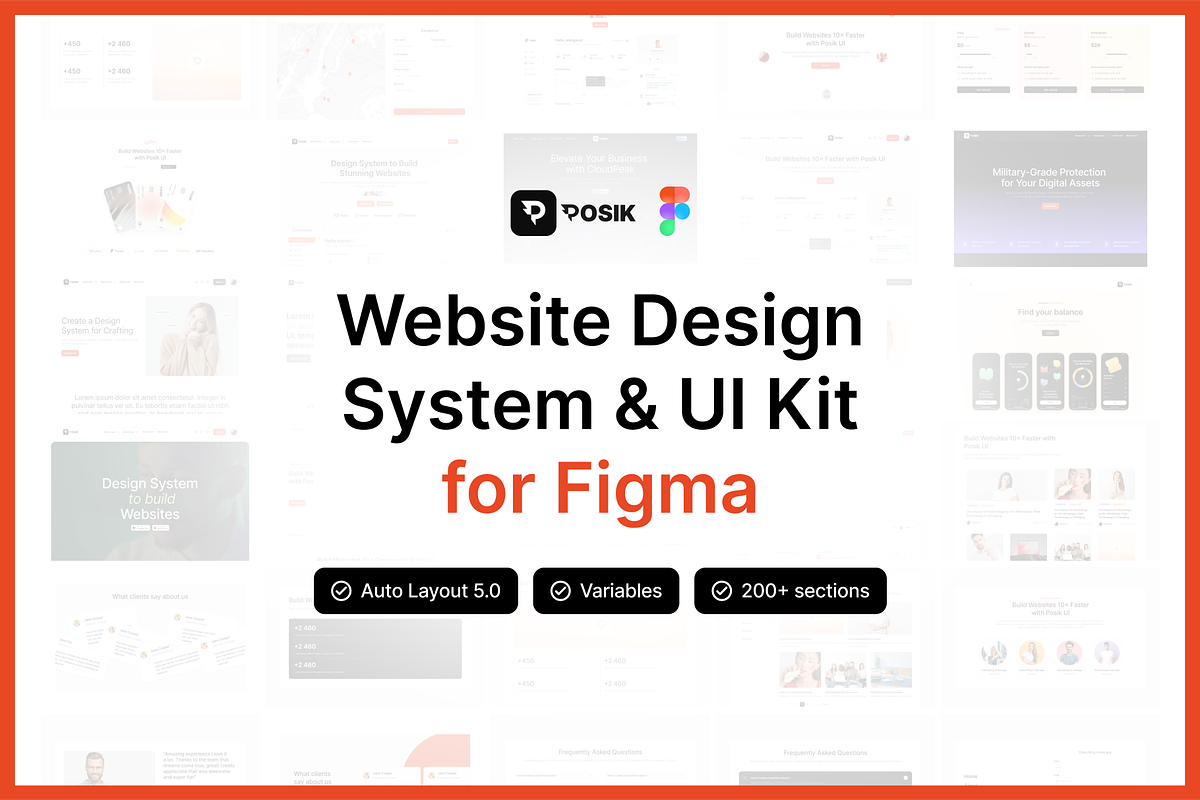 Website Design System & UI Kit Figma, an UI Kit Template by posikui (Photo 1 of 5)