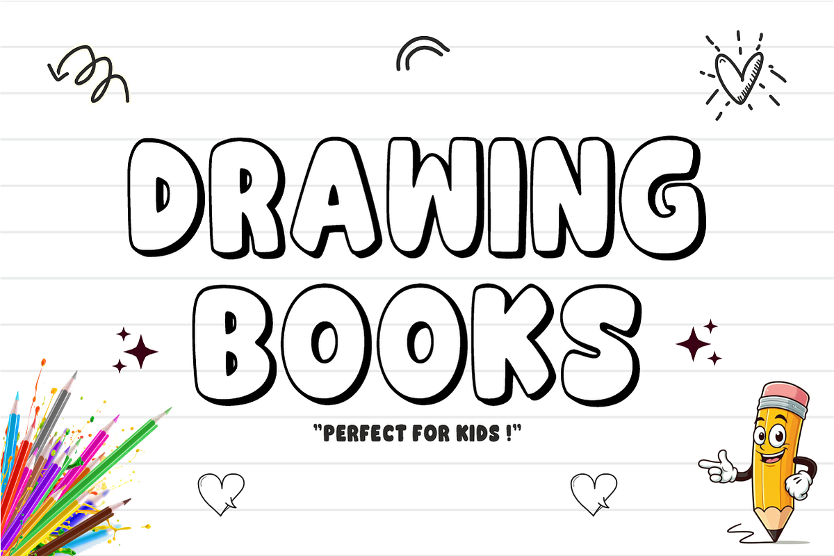 Chubby Outline- Fun Kids Bubble Font, a Sans Serif Font by KiddoGlyphs Studio (Photo 4 of 5)