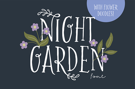 Night Garden Font, a Serif Font by Denise Chandler