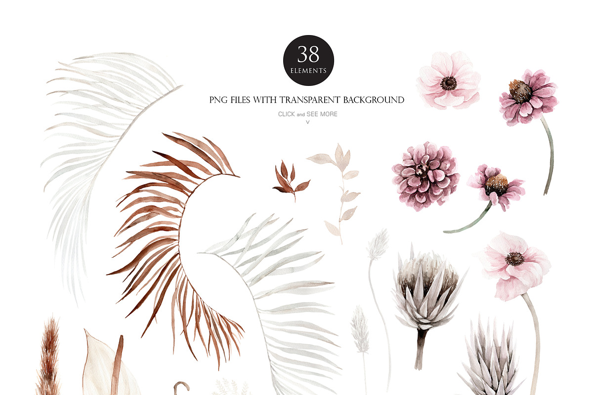 Watercolor flower - Grace flowers, an Illustration by Beigetime (Photo 3 of 13)