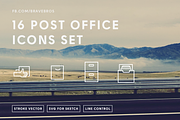 16 Post Office Icons Pack, an Icon by Samoylov (Thumbnail 1 of 2)