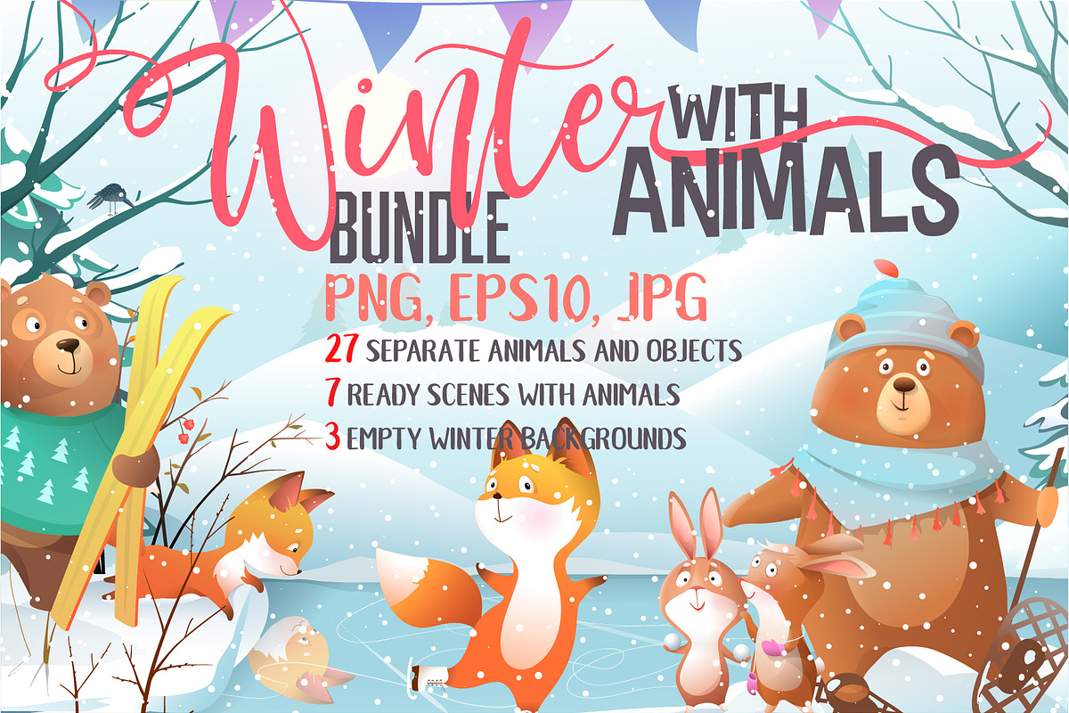 Winter Joy - Animals in Forest, an Animal Illustration by Popmarleo Shop (Photo 1 of 13)