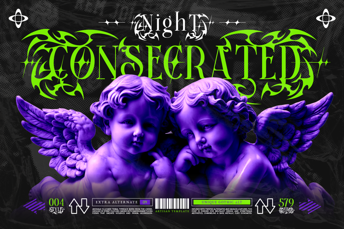 Anomale - Dark Tribal Font, a Blackletter Font by Artisan Themes (Photo 8 of 11)