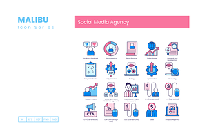 90 Social Media Agency Icons