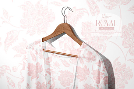 ROYAL Seamless Lined Botanical Print
