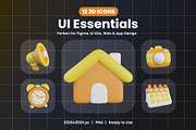 UI Essentials 3D Icon Pack, an Object Graphic by Artnivora.Std (Thumbnail 1 of 4)