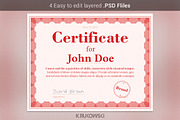 Red Certificate Template, a Stationery Template by Krukowski Graphics (Thumbnail 3 of 3)