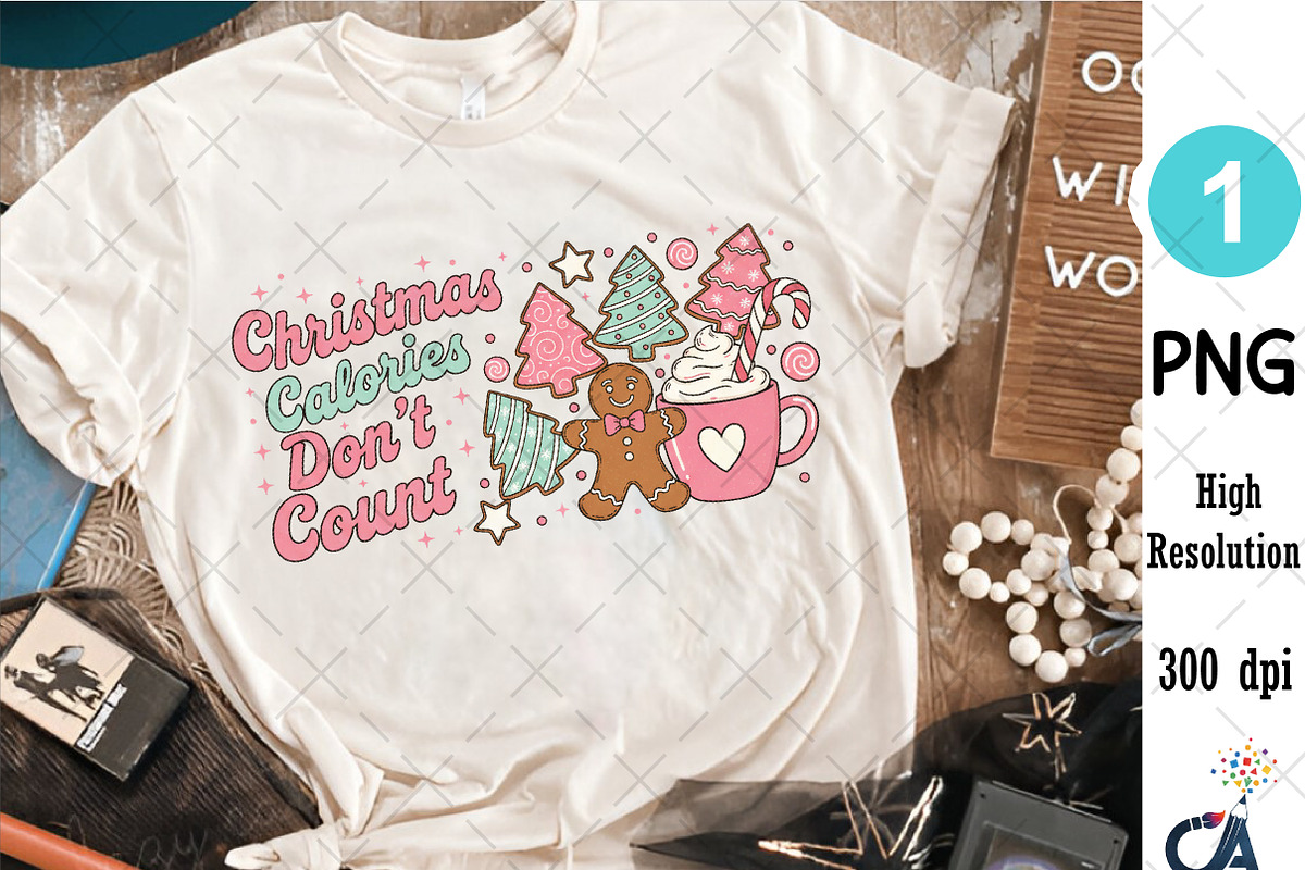 Vintage Christmas Sublimation PNG, an Illustration by Creative Art (Photo 2 of 6)