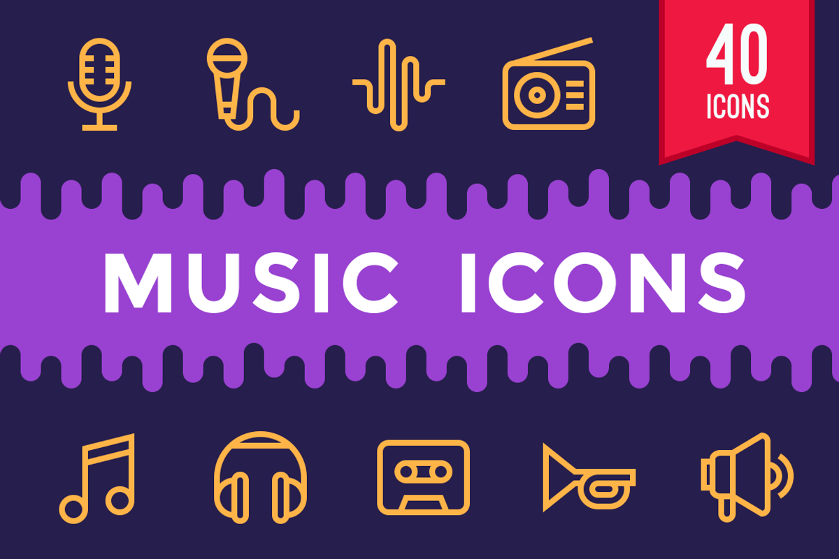 Music Icons, an Outline Icon by Limitless (Photo 1 of 2)