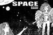 SPACE GIRLS Coloring Collection, a Person Illustration by ImHope (Thumbnail 10 of 10)