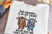 Funny Cow Partners In Crime PNG, an Object Illustration by DreamCafeArt (Thumbnail 6 of 6)