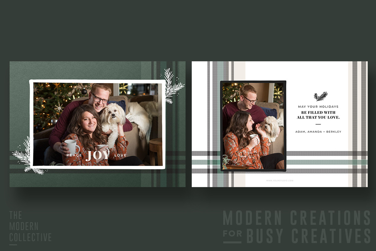 Holiday Card | Sprigs & Plaid, a Card Template by The Modern Collective