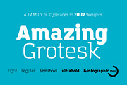 Amazing Grotesk - 9 fonts, a Slab Serif Font by Zetafonts (Thumbnail 1 of 7)