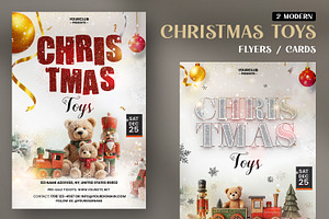 Christmas Toy - 2 Flyer Postcards