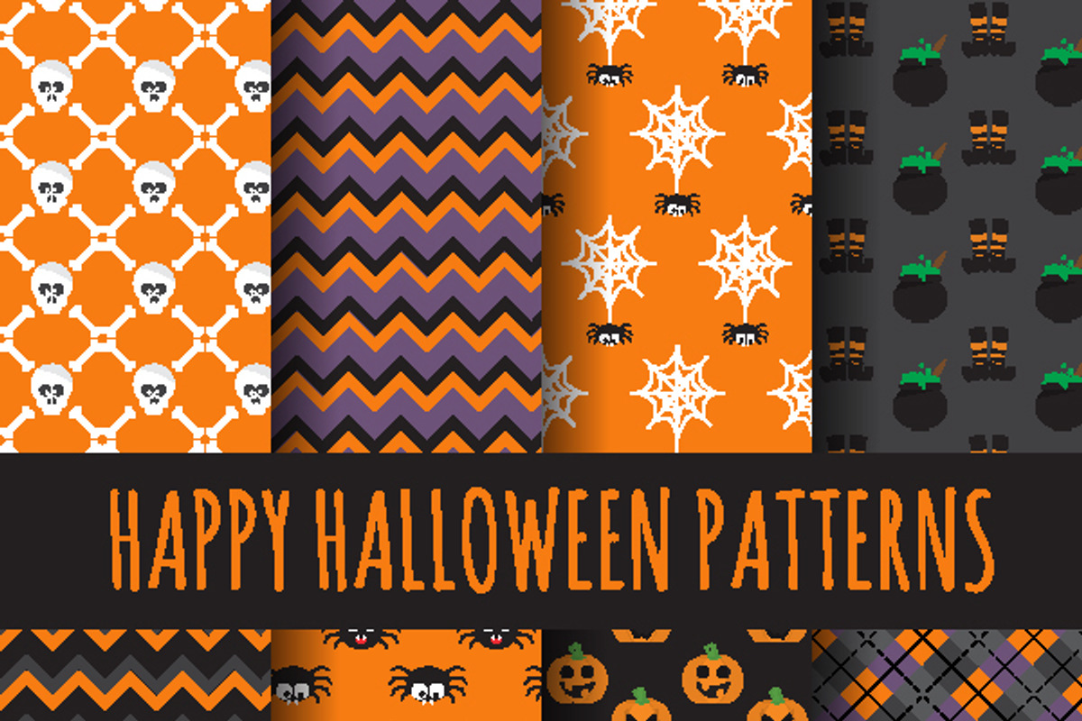 16 Halloween patterns, a Pattern Graphic by nnnnae (Photo 1 of 2)