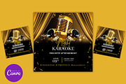 Editable Karaoke Night Flyer Design, a Social Media Template by Mishek Munene (Thumbnail 1 of 4)