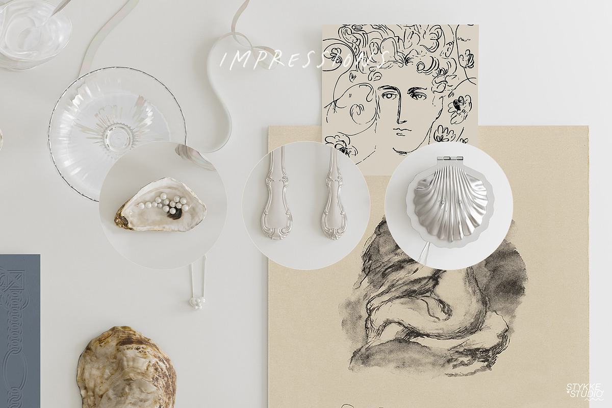 TREASURES OF THE SEA white mockup, a Product Mockup by Stykke Studio (Photo 4 of 10)