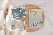 Watercolor Hummingbird and Flowers, an Animal Illustration by Dazzling Art Boutique (Thumbnail 3 of 8)