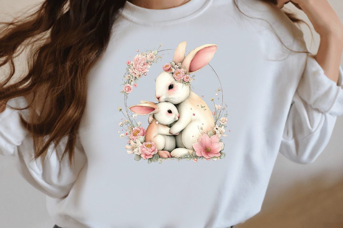 Whimsical Mother's Day Bunny Clipart, an Illustration by Designworld (Photo 8 of 8)