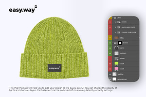 Beanie PSD Mockup