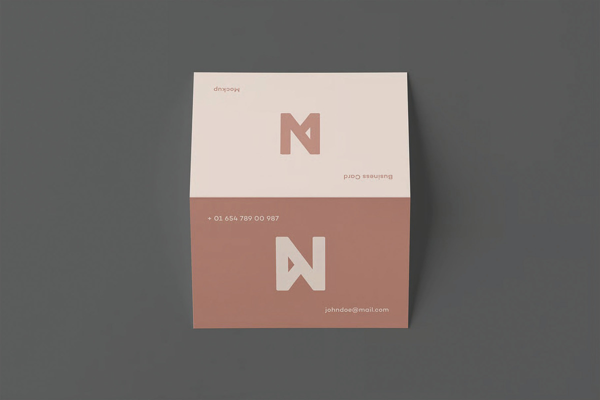 Bi-Fold Business Card Mockup, an Advertising Mockup by DesignRushMarket (Photo 6 of 9)