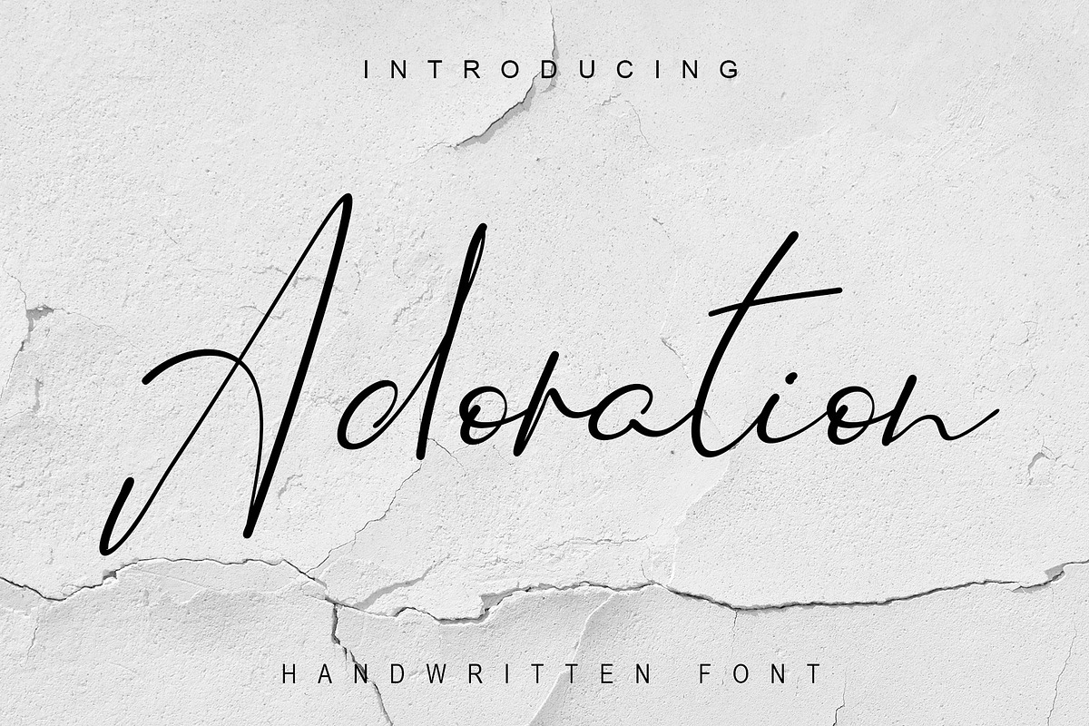 Adoration - Handwritten Font, a Script Font by Fonteca
