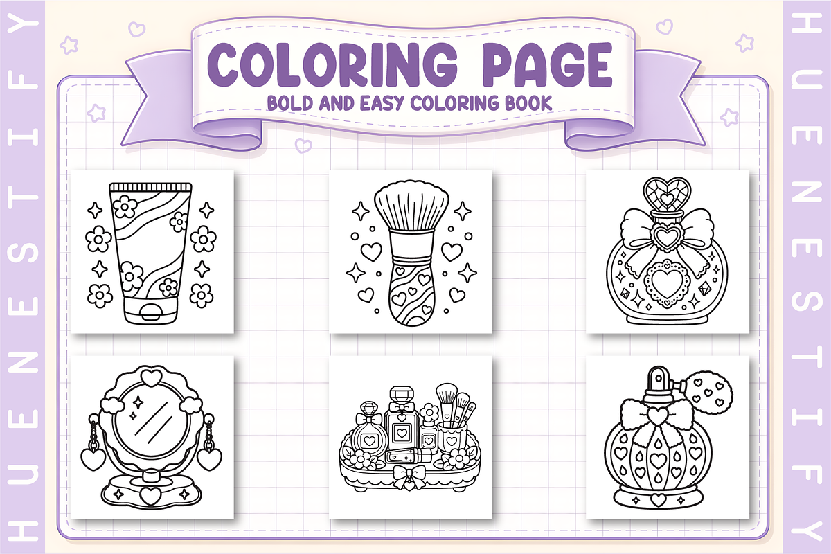 Glow Cosmetics Coloring Book, a Decorative Illustration by HueNestify (Photo 2 of 4)
