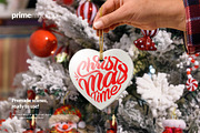 Christmas Ceramic Ornament Mockup, a Product Mockup by PrimeMockup (Thumbnail 7 of 11)