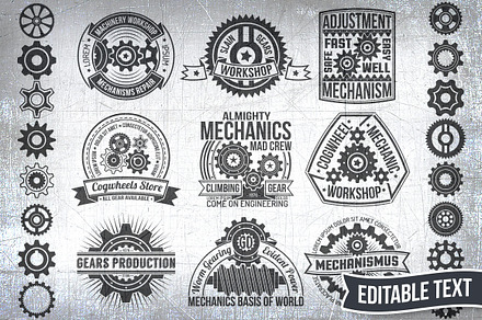 Gears logo set, a Branding & Logo Template by Agor2012 shop