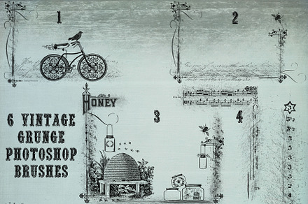 Vintage Culinary Photoshop Brush Set preview 5