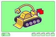 Cute Excavator Cartoon Vector, a Work Illustration by Artstorystudio (Thumbnail 2 of 3)