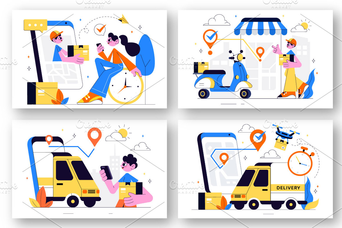 10 Courier or Delivery Service, a Work Illustration by denayunebgt (Photo 3 of 4)