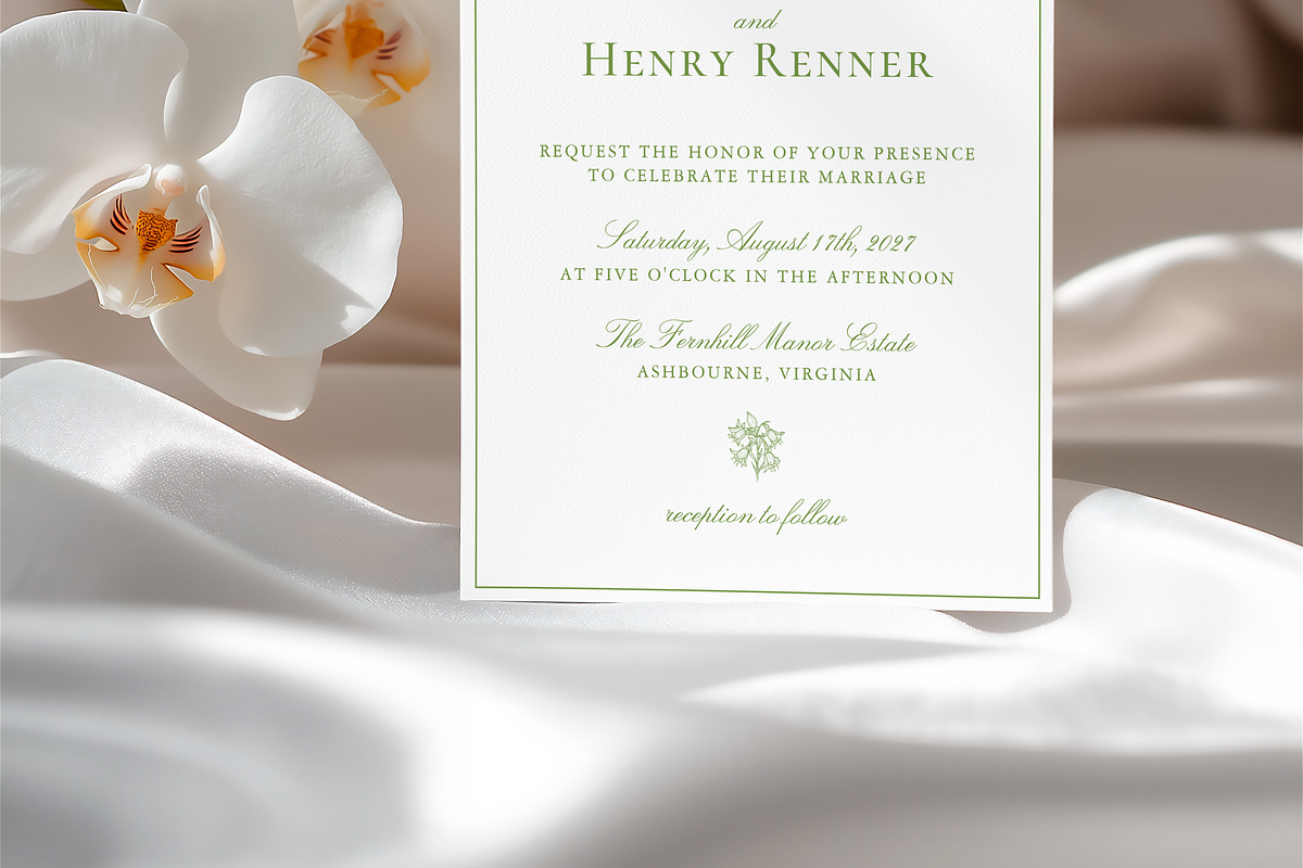 Orchid Wedding Invitation Mockup 5x7, a Mockup by Serenefeeling (Photo 4 of 6)