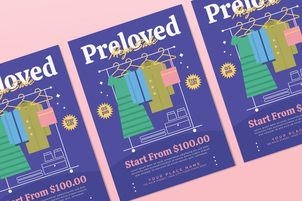 Preloved Sale Instagram Post Flyer, a Flyer Template by Tokosatsu (Photo 4 of 4)