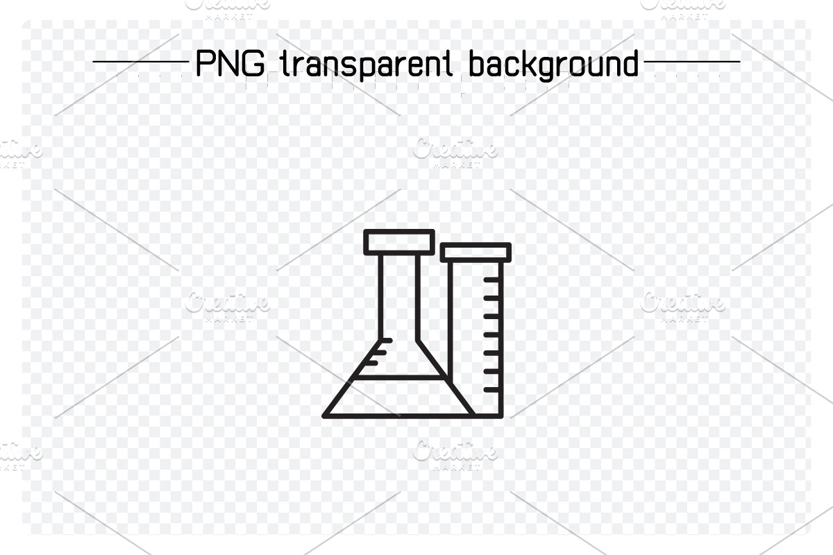 Lab Glassware Tube Flask Icons, an Outline Icon by Designfour (Photo 5 of 7)