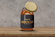 Honey Jar Label Mockup Set, a Cups & Container Mockup by Modern Studio (Thumbnail 4 of 6)