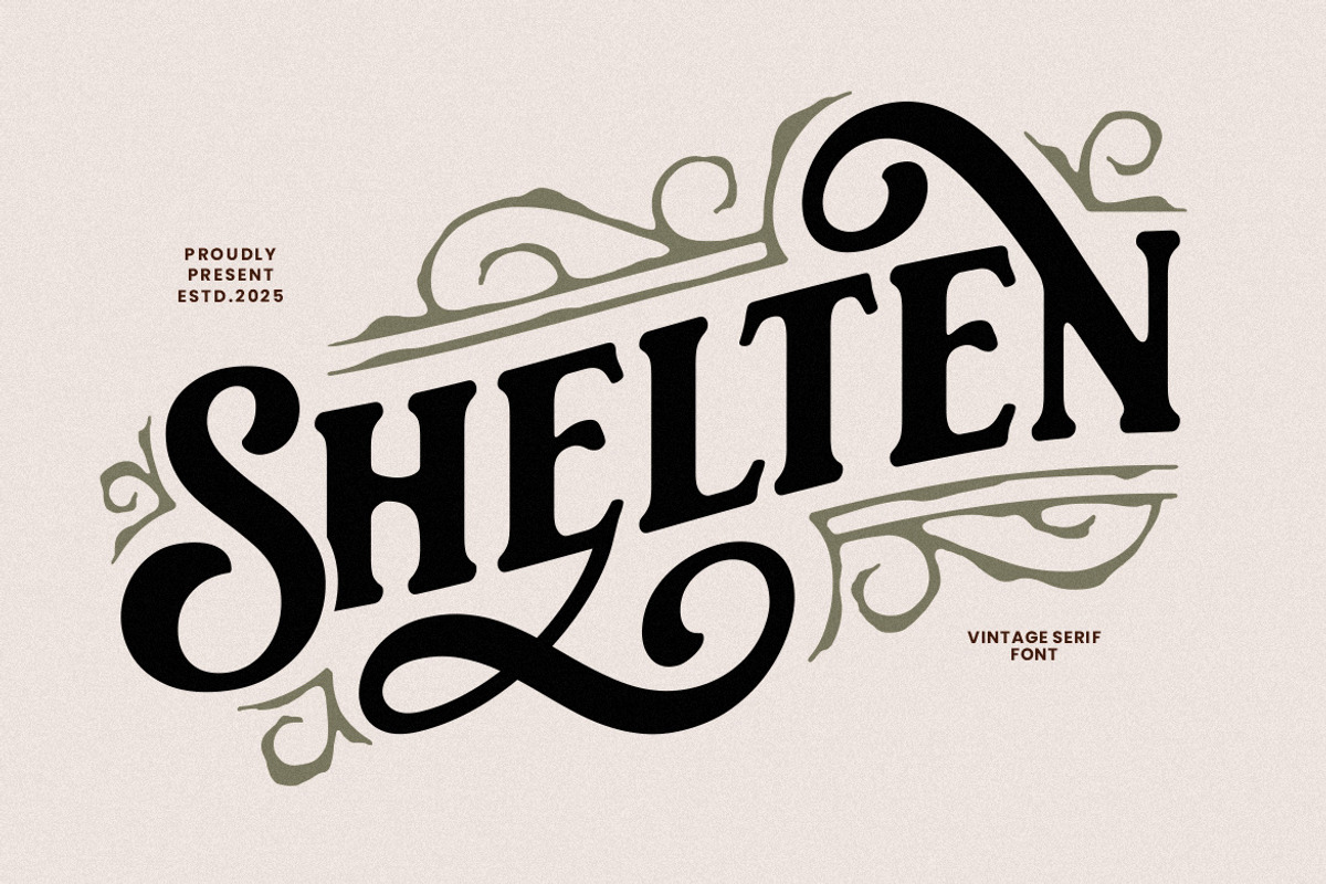 Shelten Font Vintage, a Serif Font by HansCo Studio (Photo 1 of 10)