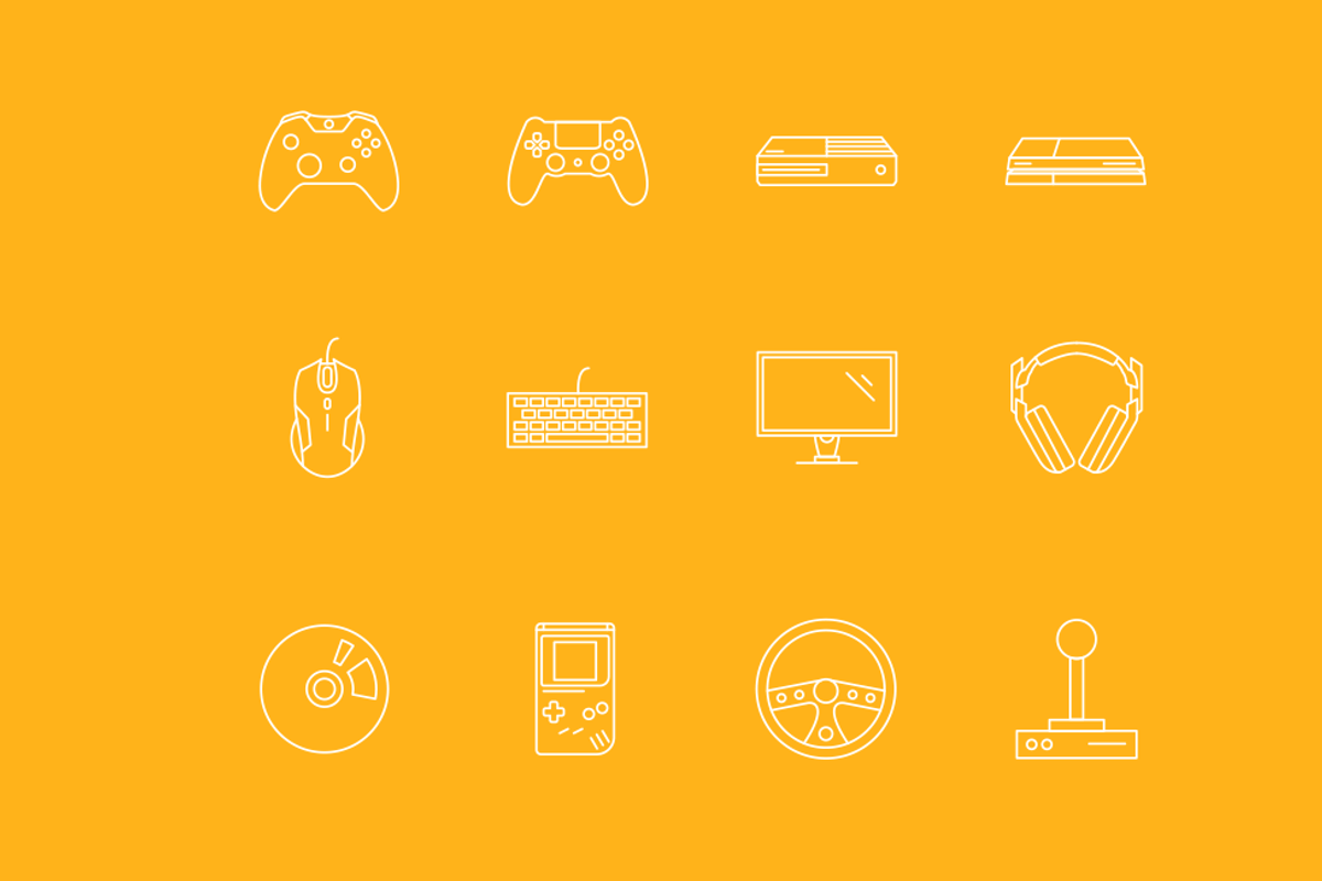 Video Game Icons, an Outline Icon by Creative Grenade (Photo 3 of 3)