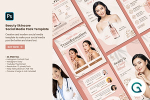Beauty Skincare Social Media Pack