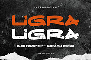 Ligra - Bold Display Typeface, a Handwritten Font by Afkari Studio (Thumbnail 1 of 10)