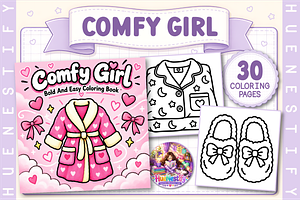 Comfy Girl Coloring Book