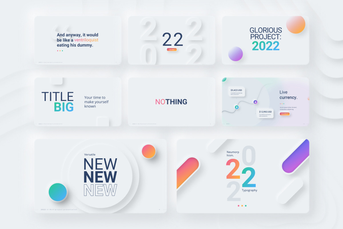 Neumorphic Style 2021 Powerpoint, a Presentation Template by Brandearth RRGraph (Photo 18 of 30)