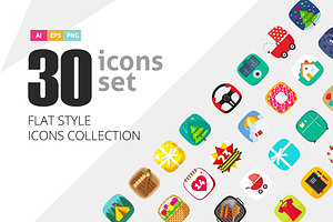 Flat Vector Icons Collection