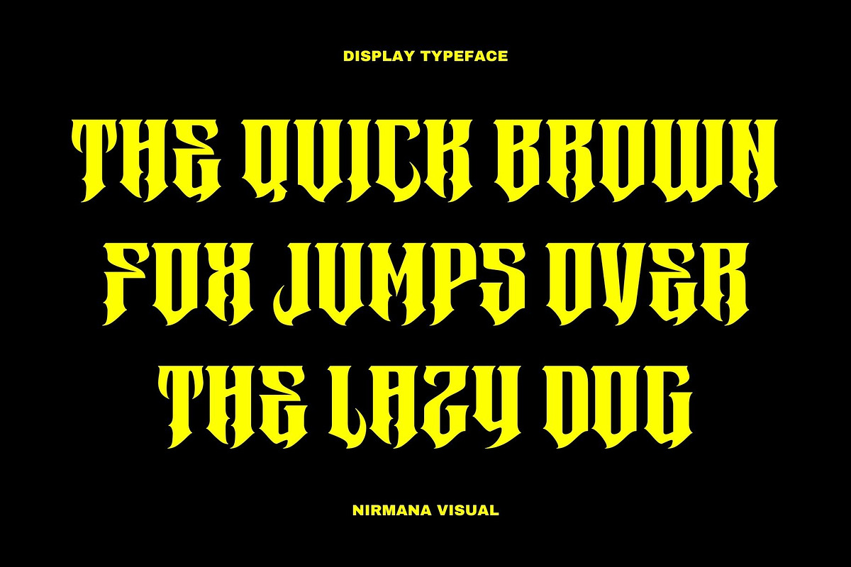 Metrim - Logo Font, a Blackletter Font by Nirmana Visual (Photo 9 of 16)