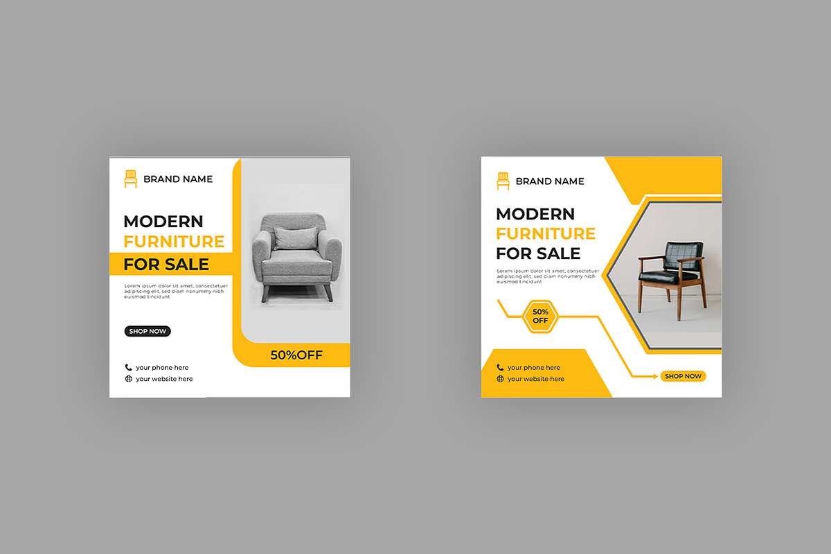 Modern Furniture Social Media, a Social Media Template by Lakhan1998 (Photo 2 of 3)