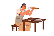 Workers, carpenters do woodwork set, a Work Illustration by Good Studio (Thumbnail 3 of 11)