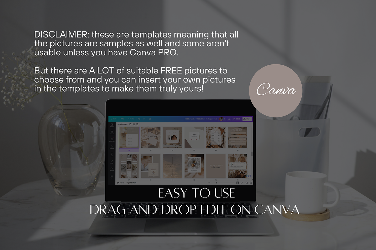 700 Beige Instagram Templates, a Templates & Theme by SociallyyCreative (Photo 6 of 9)