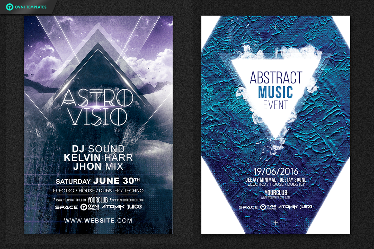 18 MINIMAL Flyer Bundle, a Flyer Template by OVNI-TEMPLATES (Photo 5 of 10)