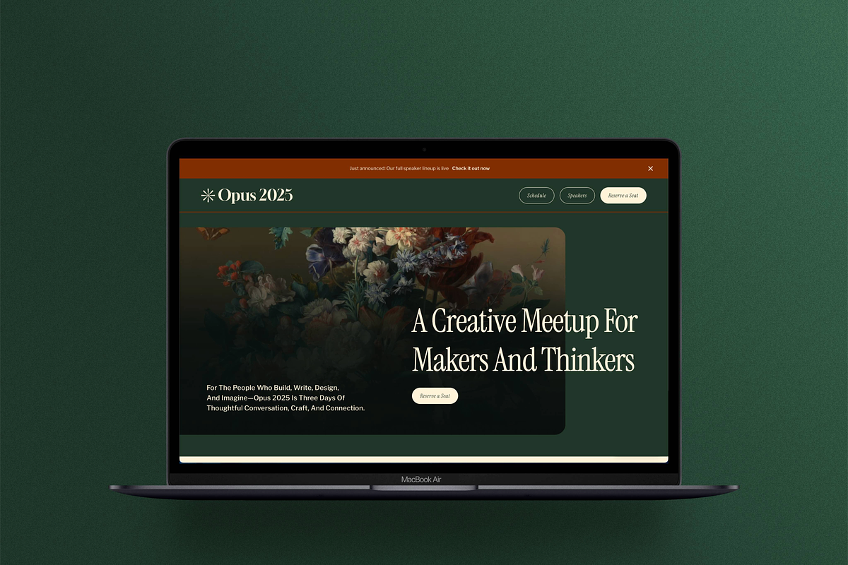 Overtura - Framer Event Template, a Landing Page Template by Designed by Sabb (Photo 2 of 6)