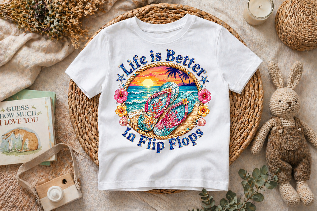 Life Is Better In Flip Flops PNG, a Seasonal Illustration by Pixels.Craft (Photo 7 of 8)